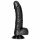 RealRock - Saugnapfbasis, Hodenrealistischer Dildo - 15,5cm (Schwarz) 