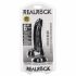 RealRock - Saugnapfbasis, Hodenrealistischer Dildo - 15,5cm (Schwarz) 