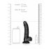 RealRock - Saugnapfbasis, Hodenrealistischer Dildo - 15,5cm (Schwarz) 