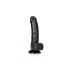 RealRock - Saugnapfbasis, Hodenrealistischer Dildo - 15,5cm (Schwarz) 