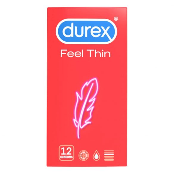 Durex Feel Thin - lebensechte Empfindung Kondom (12 Stück) 