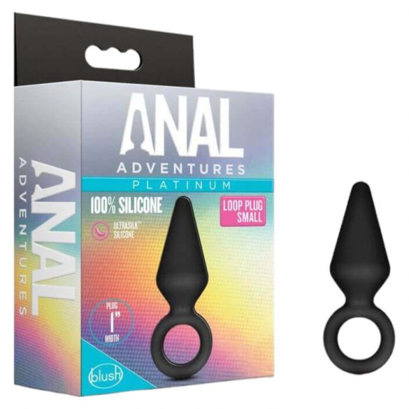 Anal Adventures Platinum S - kleiner Anal-Dildo (schwarz) 