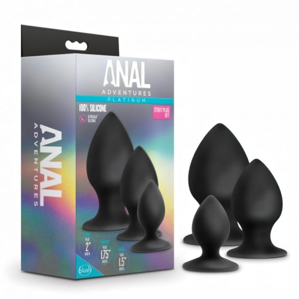 Anal Adventures Platinset - 3-teilig (schwarz)