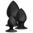 Anal Adventures Platinum Stout - Anal-Dildo-Set - 3 Stück (Schwarz) 