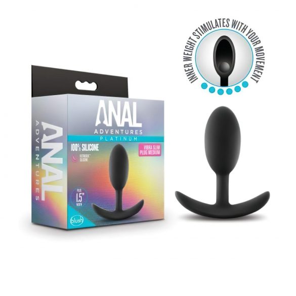 Anal Adventures Platinum M - Analplug - schwarz (mittel)