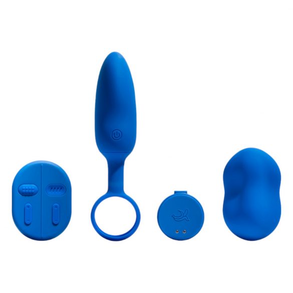 Platanomelón Mobi - wiederaufladbares, kabelloses Vibrator-Set - 2-teilig (blau) 