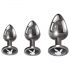 Playboy - Analdildo-Set - 3-teilig (silber)