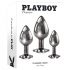 Playboy - Analdildo-Set - 3-teilig (silber)