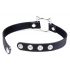 Master Series Kinky Kitty - Halsband mit Katzenkopf-Ring (schwarz)