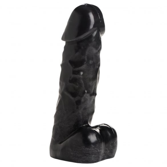 Dunkler Pecker - Körperkerze - Penis mit Hoden - Schwarz (352g) 