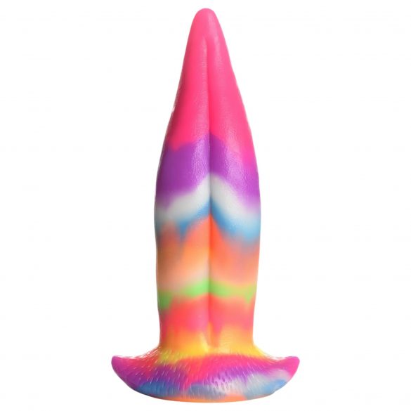 Creature Cocks Zunge - Leuchtender Silikon-Dildo - 21cm (Regenbogen) 