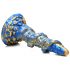 Kreaturen Schwänze Kraken - spiralförmiger Oktopusarm Dildo - 21cm (Gold-Blau) 