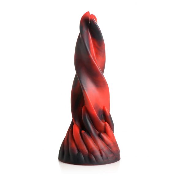 Creature Cocks Höllen Kuss - gedrehter Silikon Dildo - 19cm (rot) 