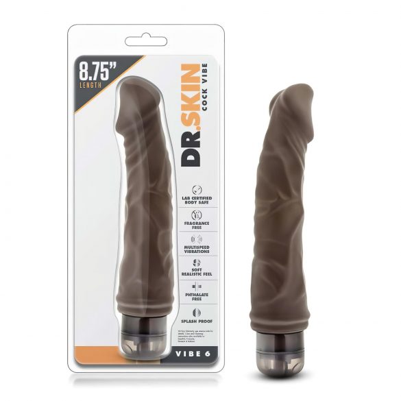 Dr. Skin Vibe Nr.6 - Realistischer Vibrator (braun) 