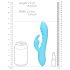 Loveline - Wiederaufladbarer, wasserdichter Rabbit-Vibrator mit Klitorisstimulator (blau)