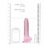 REALROCK - transparenter, realistischer Dildo - pink (17cm) 