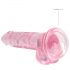 REALROCK - transparenter, realistischer Dildo - pink (17cm) 