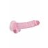 REALROCK - transparenter, realistischer Dildo - pink (17cm) 