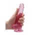 REALROCK - transparenter, realistischer Dildo - pink (17cm) 