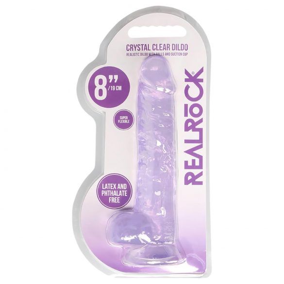 REALROCK - Transparentes realistisches Dildo - Lila (19 cm)