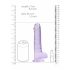 REALROCK - Transparentes realistisches Dildo - Lila (19 cm)