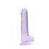 REALROCK - Transparenter realistischer Dildo - Lila (19cm) 