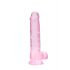 REALROCK - Transparenter realistischer Dildo - Pink (19cm)