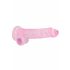 REALROCK - Transparenter realistischer Dildo - Pink (19cm) 