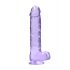 REALROCK - transparenter realistischer Dildo - lila (22cm) 