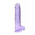 REALROCK - transparenter realistischer Dildo - lila (22cm) 