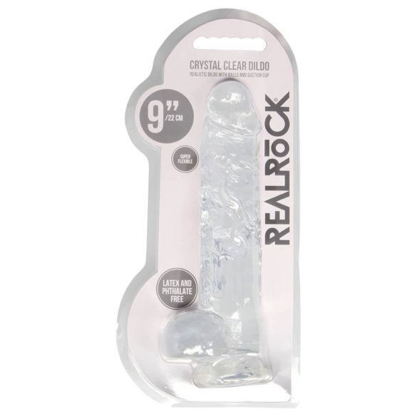 REALROCK -Transparentes realistisches Dildo - kristallklar (22cm) 