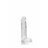 REALROCK - transparenter, realistischer Dildo - kristallklar (15cm) 