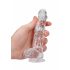 REALROCK - transparenter, realistischer Dildo - kristallklar (15cm) 