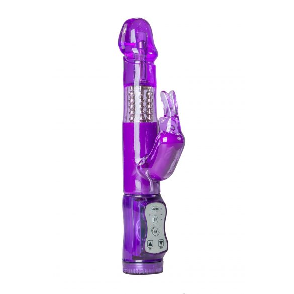 Easytoys Rabbit - rotierender, perlengeschmückter Klitorisarm Vibrator (Lila) 