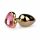 Easytoys Metall Nr.3 - Analplug - Gold-Pink (2,5 cm)