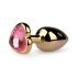 Easytoys Metall Nr.3 - Analplug - Gold-Pink (2,5cm)