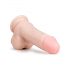 Easytoys - Dildo mit Saugnapf, Hoden, natur, 17,5 cm