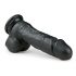 Easytoys - Saugnapf, Hoden Dildo (17,5cm) - schwarz 