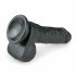 Easytoys - Saugnapf, Hoden Dildo (17,5cm) - schwarz 