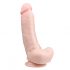 Easytoys - Saugnapf, Hoden-Dildo (20cm) - Naturfarben 