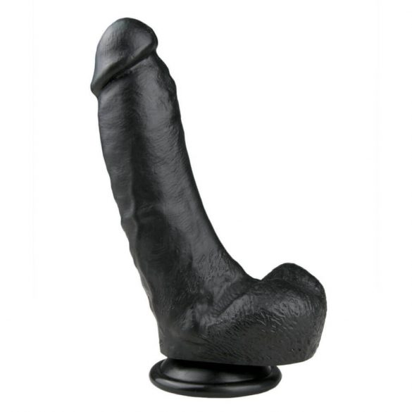 Easytoys - standfeste, Hoden Dildo (20cm) - schwarz 