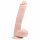 Easytoys - Saugnapf Dildo mit Hoden, groß (26,5cm) - Naturfarben 