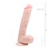 Easytoys - Saugnapf Dildo mit Hoden, groß (26,5cm) - Naturfarben 