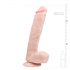 Easytoys - Saugnapf Dildo mit Hoden, groß (26,5cm) - Naturfarben 