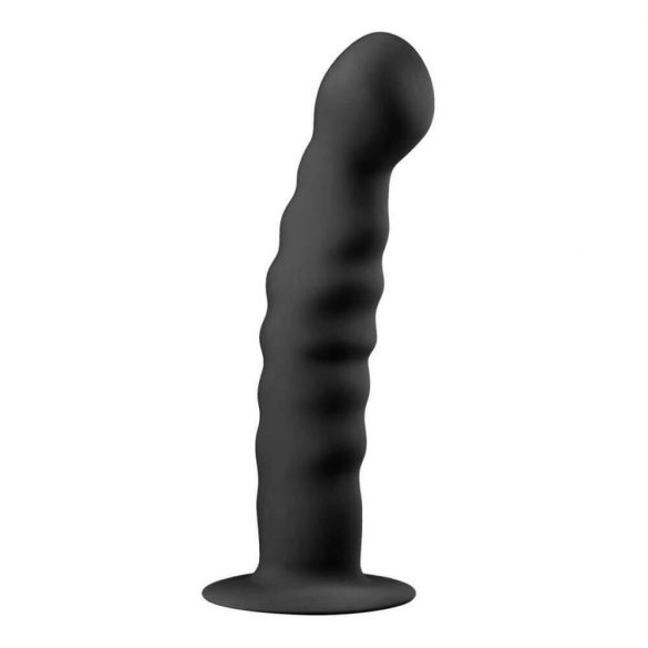 Easytoys Rippen - Saugnapf anale Dildo (14cm) - schwarz 