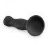 Easytoys Gerippt - Saugnapf Anal-Dildo (14cm) - Schwarz