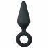 Easytoys Pointy Plug - Anal-Dildo mit Haltering - Medium (Schwarz)