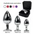 Rimba XS - Roter Kristall Anal Plug (silber)