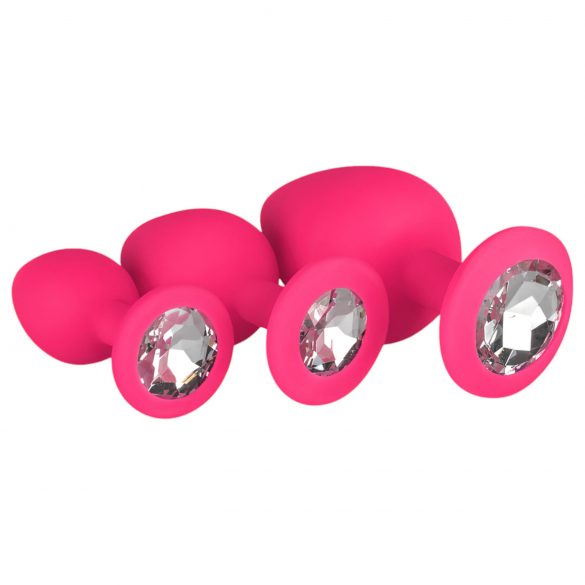 Easytoys Diamond - Analplugs Set (Pink)