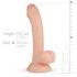 Real Fantasy Vince - Dildo mit Hoden und Vorhaut - 19,5 cm (natur)